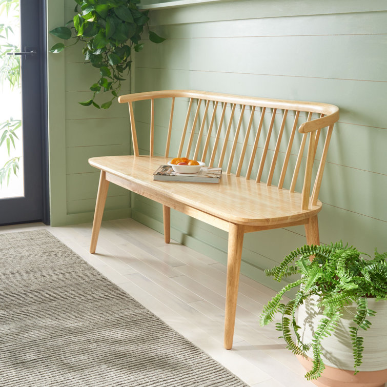 Solid wood store bench seat